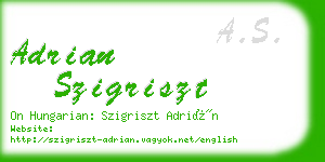 adrian szigriszt business card